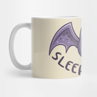 Sleepy Bat Monster text Mug